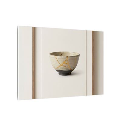 Kintsugi Charcoal Canvas Art