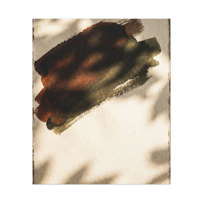 Ink Brushstroke Canvas Art | Summer Dark Japandi Moody Minimal Art