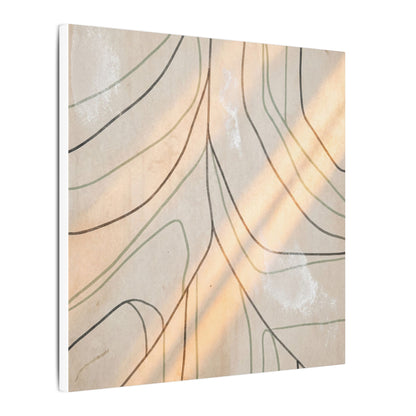 Shoji Screen Minimal Line Canvas Art | Warm Japandi Art
