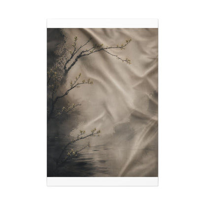 Silk Drape Canvas Art | Spring Japandi Japanese Pattern Art