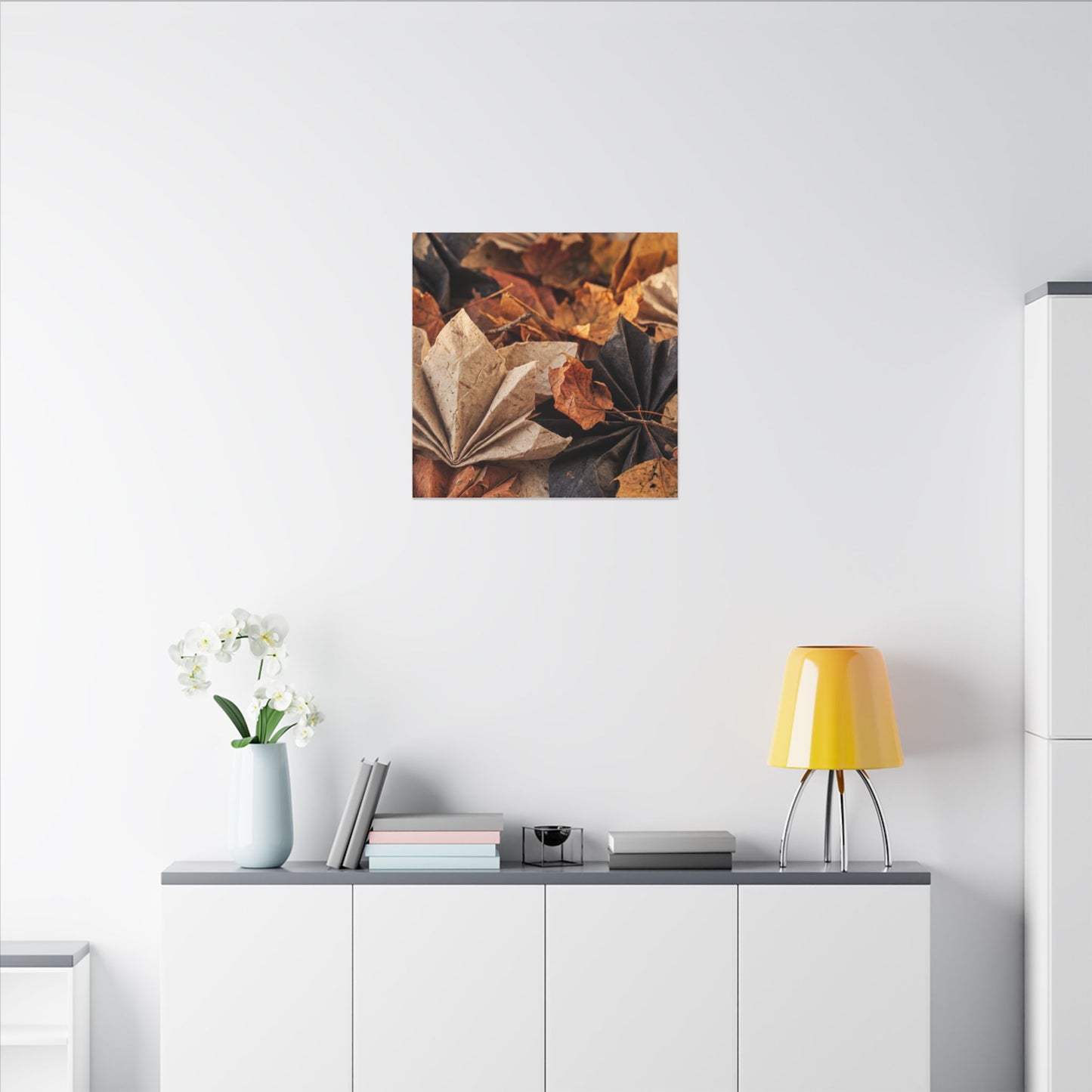 Paper Fold Texture Canvas Art | Elegant Japandi Art