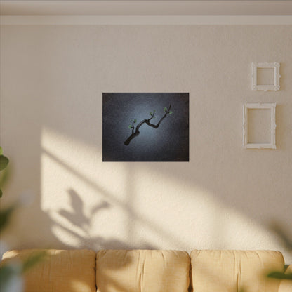 Ink Brushstroke Canvas Art | Spring Dark Japandi Moody Minimal Art