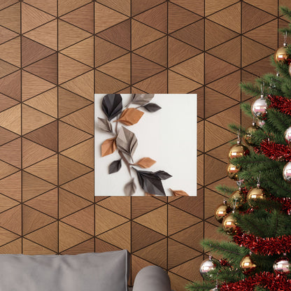 Paper Fold Wall Art Print | Autumn Japandi Minimal Line Art