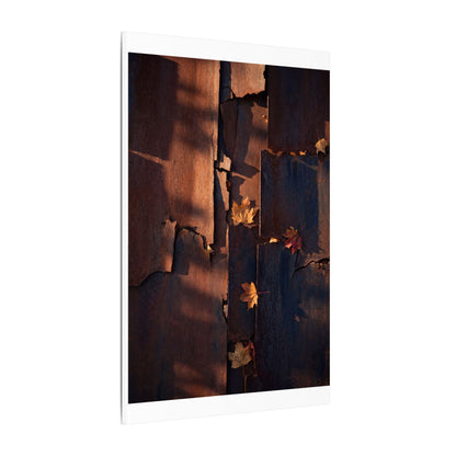 Seijaku Rust Patina Canvas Art - Dark Japandi Shadow Zen