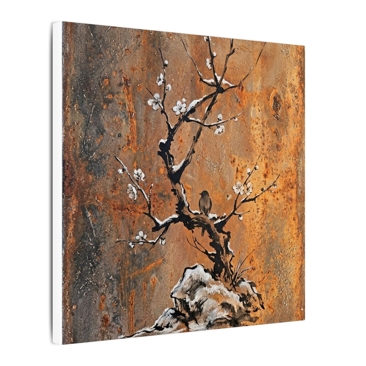 Datsuzoku Rust Patina Canvas Art - Zen Sumi E