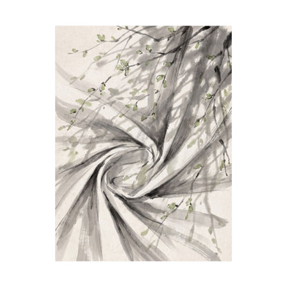 Silk Drape Wall Art Print | Spring Zen Sumi E Art