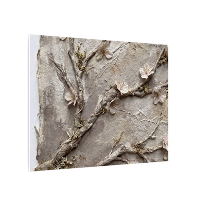 Summer Cherry Blossom Texture Canvas Art | Earthy Decor