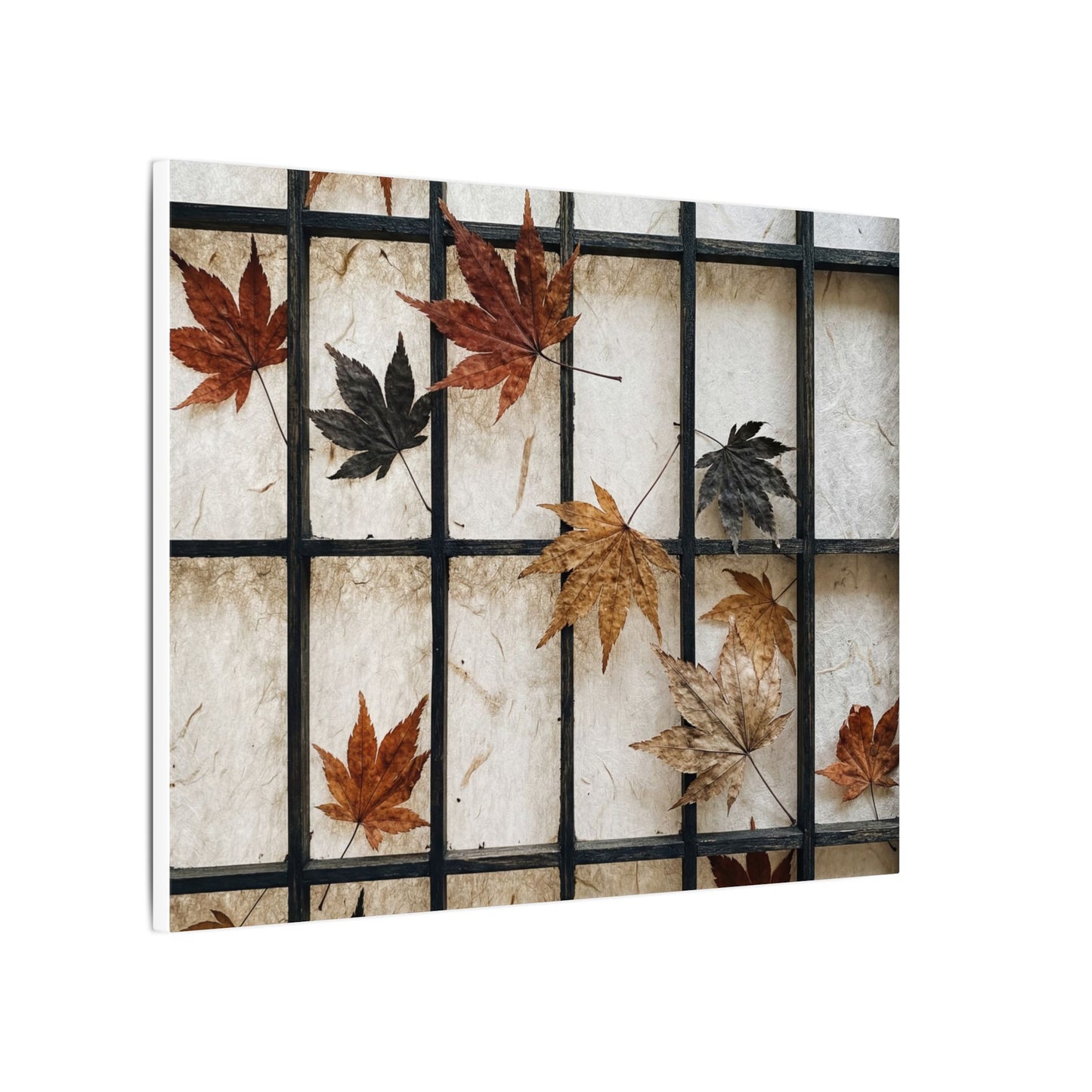 Japandi Shoji Screen in Overcast | Texture Canvas Art