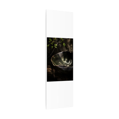 Sophisticated Ceramic Bowl Canvas Art - Dark Texture Dark Japandi