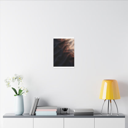 Dark Japandi Silk Drape in Dawn | Shadow Zen Canvas Art