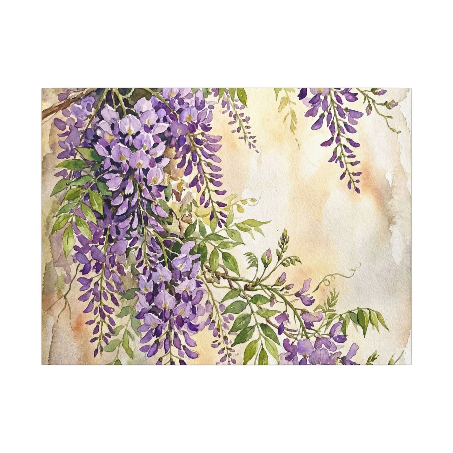 Wisteria Spring Canvas Art | Japandi Cozy Design Art Print