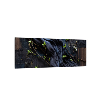 Spring Silk Drape Dark Texture Canvas Art | Atmospheric Decor