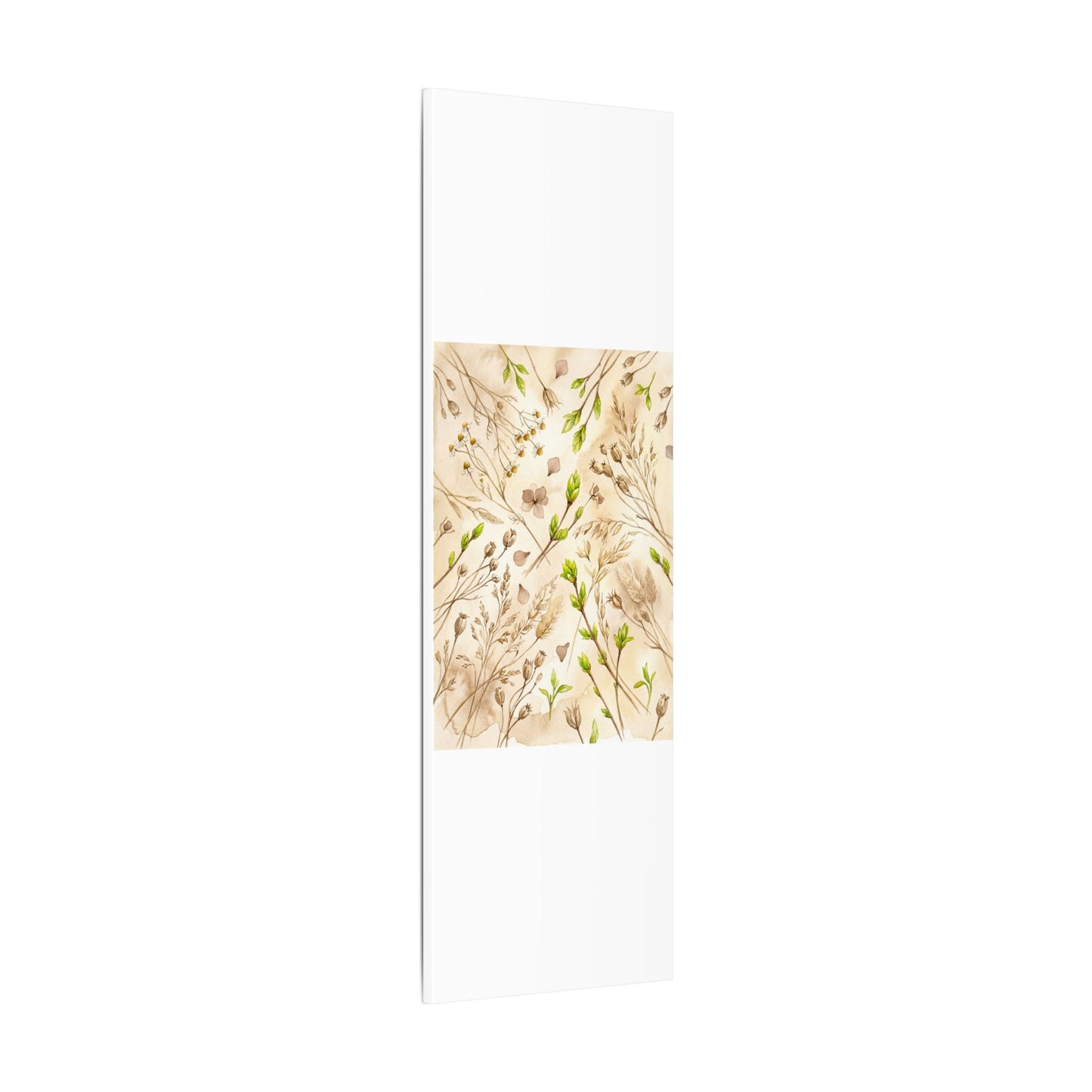 Spring Dried Flowers Watercolor Canvas Art | Earthy Decor
