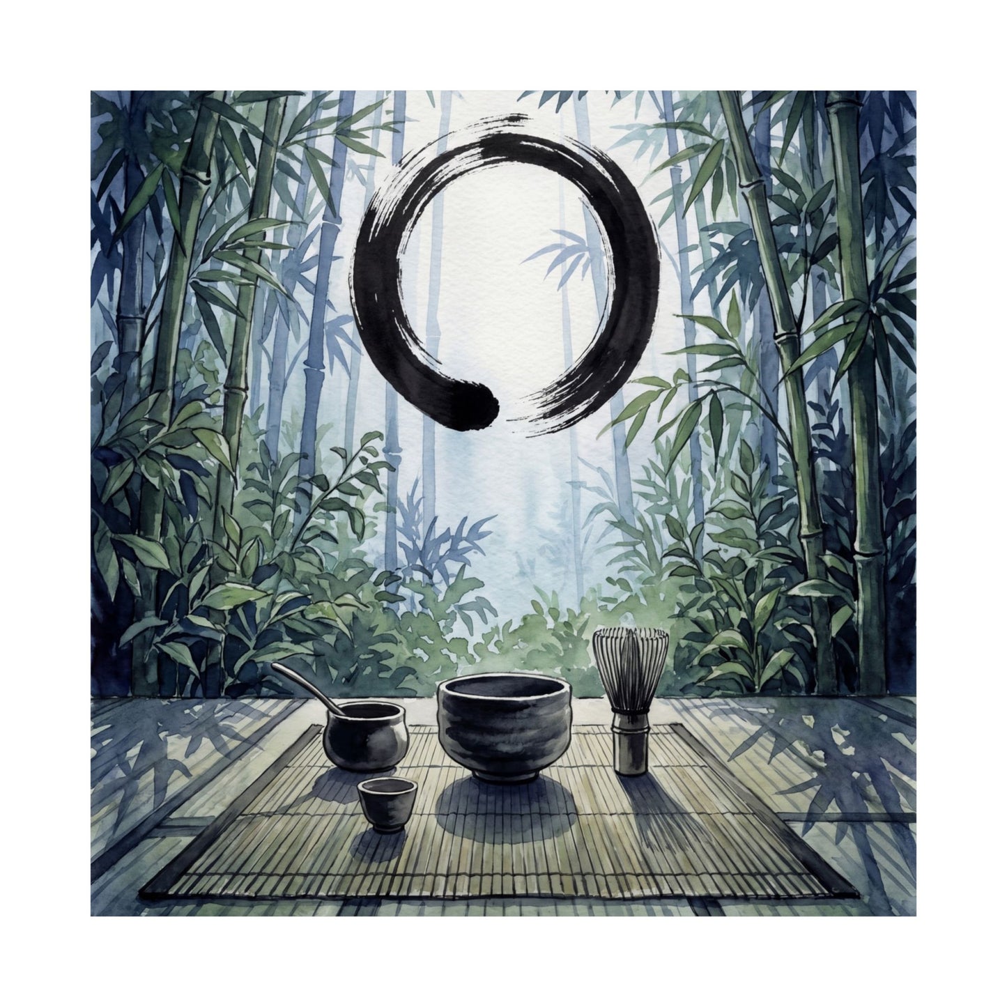 Summer Tea Ceremony Enso Wall Art Print | Peaceful Decor