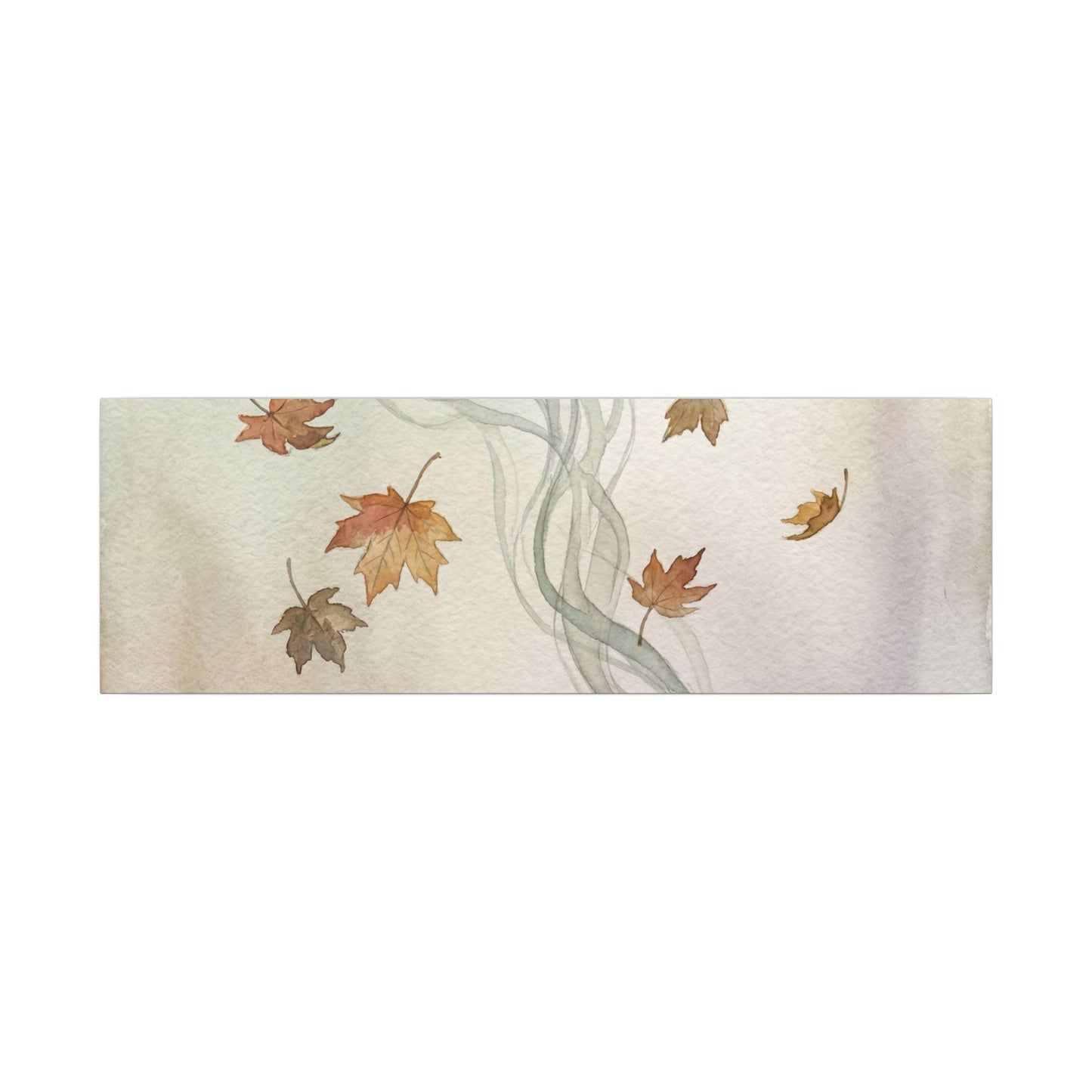 Incense Smoke Canvas Art | Autumn Japandi Watercolor Art