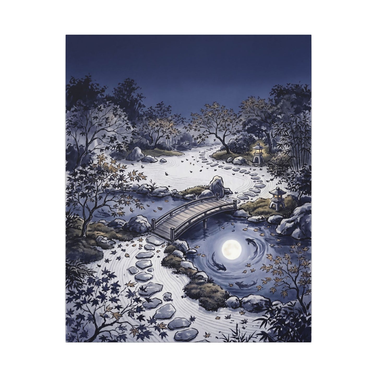 Torii Gate Enso Canvas Art | Contemplative Zen Art