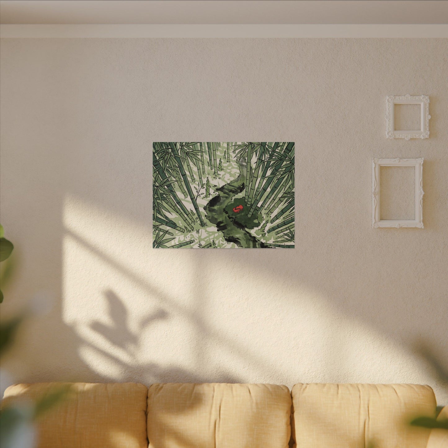 Peaceful Bamboo Grove Canvas Art - Ukiyo E Inspired Zen