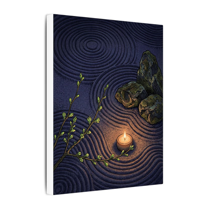 Mono No Aware Rock Garden Canvas Art - Zen Ukiyo E Inspired