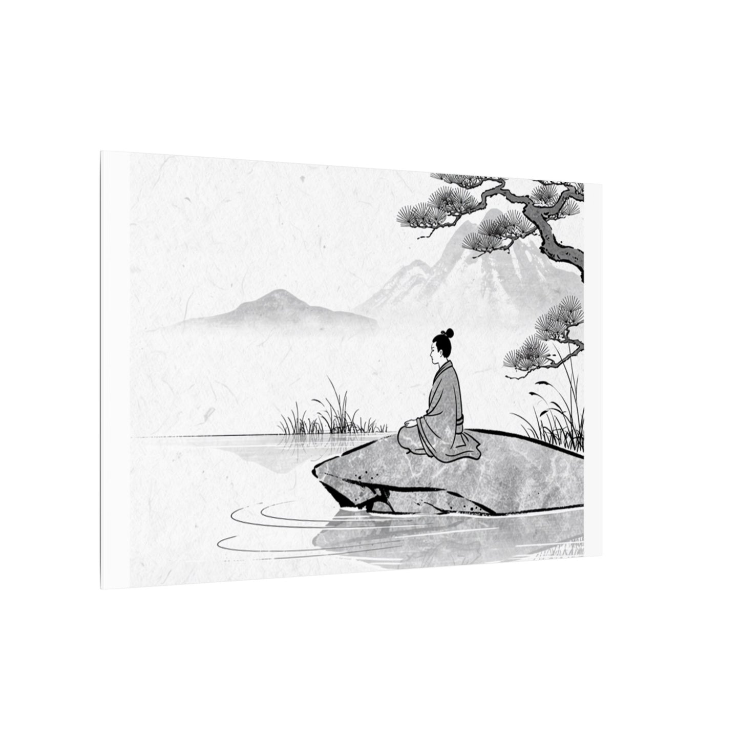 Meditation Harmonious Zen Ukiyo-e Canvas Art