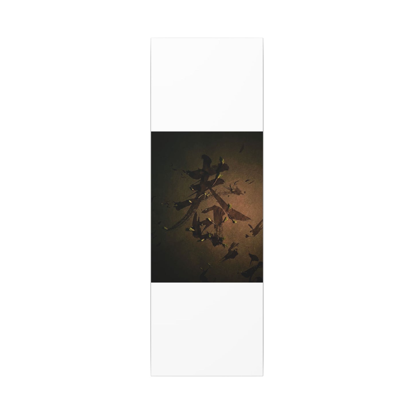 Calligraphy Shadow Zen Canvas Art | Bold Dark Japandi Art