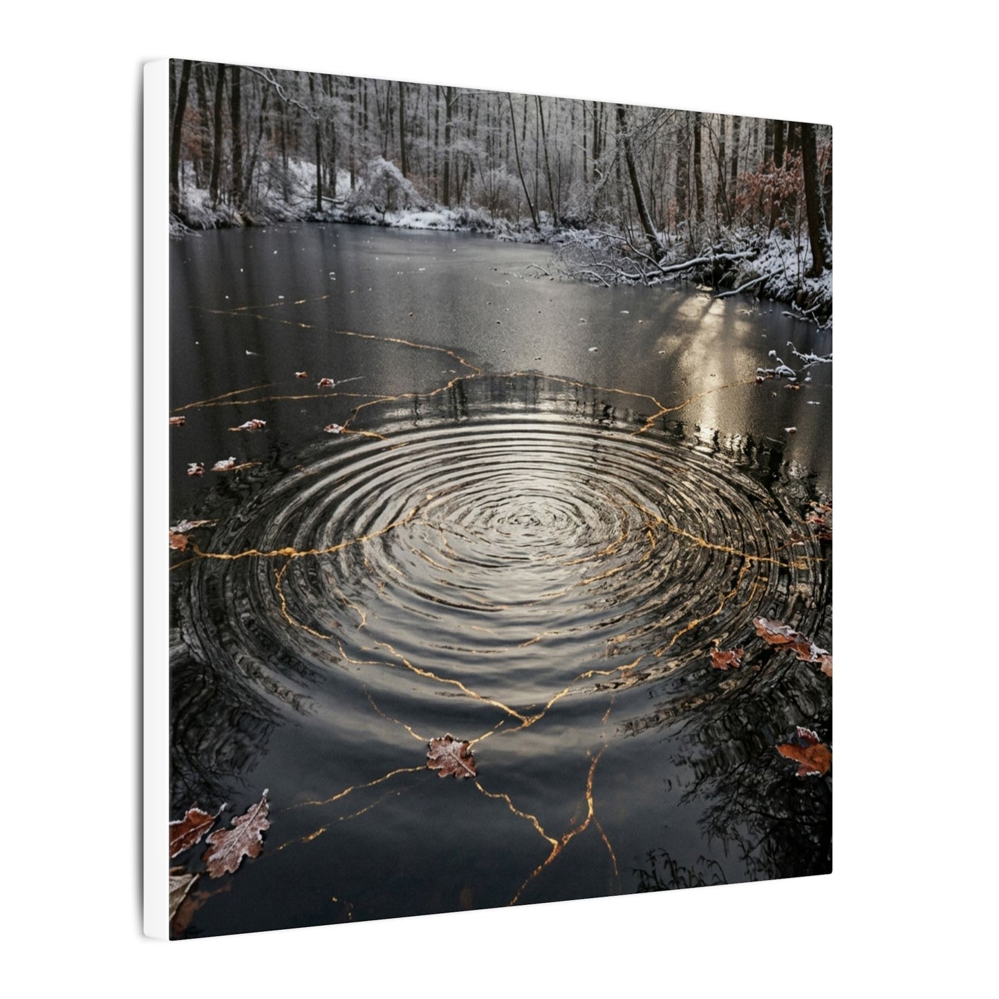 Water Ripple Broken Beauty Canvas Art | Artful Kintsugi Art
