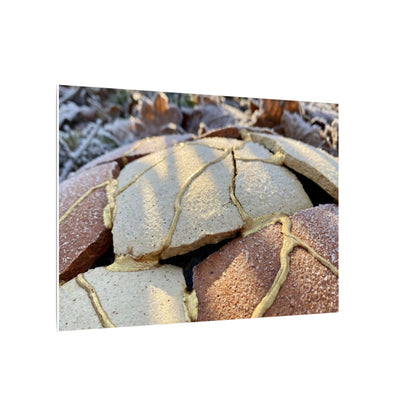 Broken Pottery Crackle Gold Canvas Art | Healing Kintsugi Art