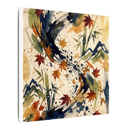 Golden Hour Ink Brushstroke Canvas Art - Zen Shibui