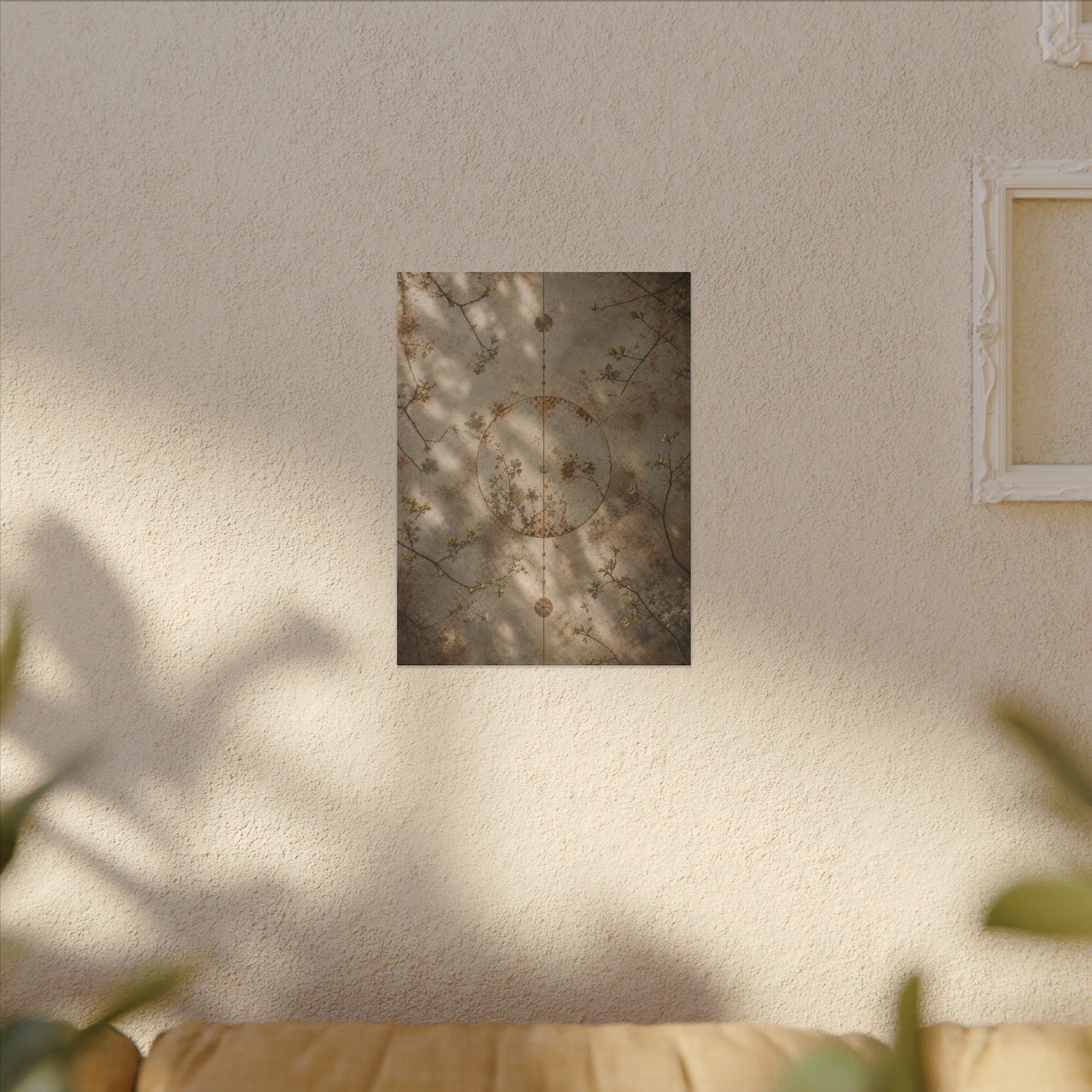 Japandi Rust Patina in Dappled | Japanese Pattern Canvas Art