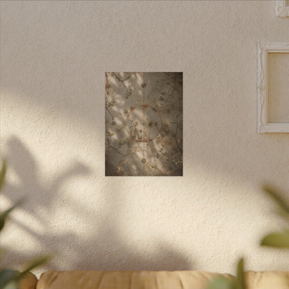Japandi Rust Patina in Dappled | Japanese Pattern Canvas Art