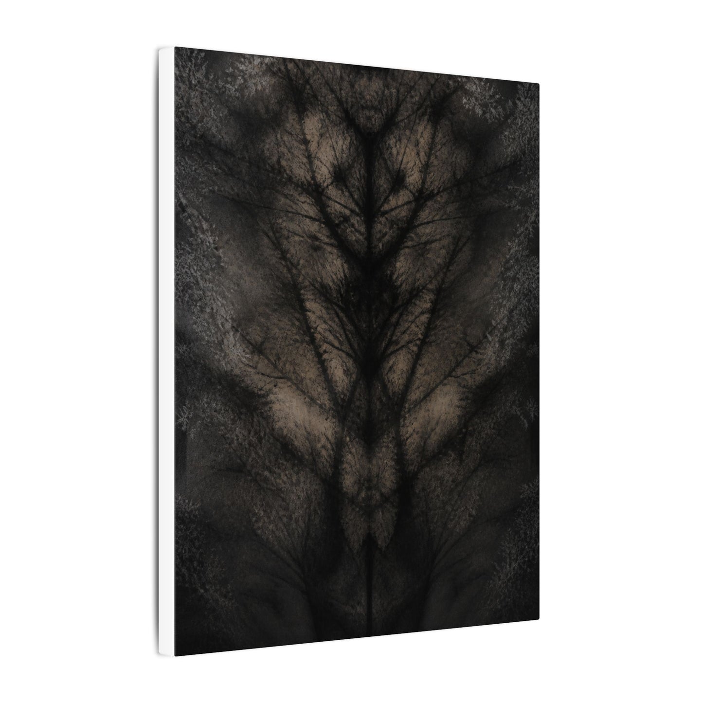 Seijaku Shadow Play Canvas Art - Dark Japandi Charcoal Ink