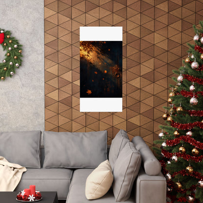 Rust Patina Wall Art Print | Autumn Dark Japandi Shadow Zen Art