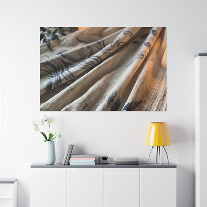 Fukinsei Silk Drape Canvas Art - Japandi Japanese Pattern
