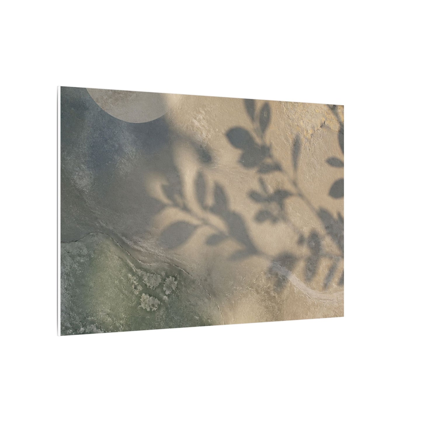 Japandi Shadow Play in Moonlight | Texture Canvas Art