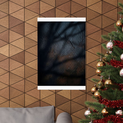 Shadow Play Wall Art Print | Winter Dark Japandi Moody Minimal Art