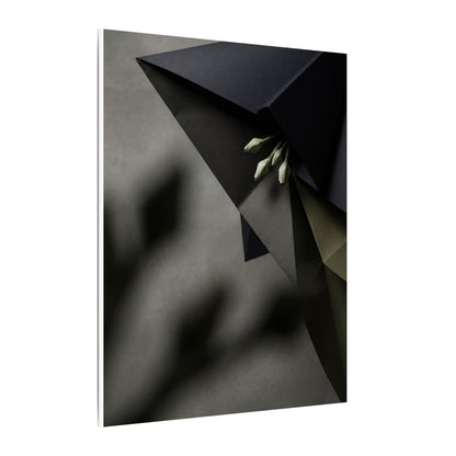 Paper Fold Moody Minimal Canvas Art | Luxurious Dark Japandi Art
