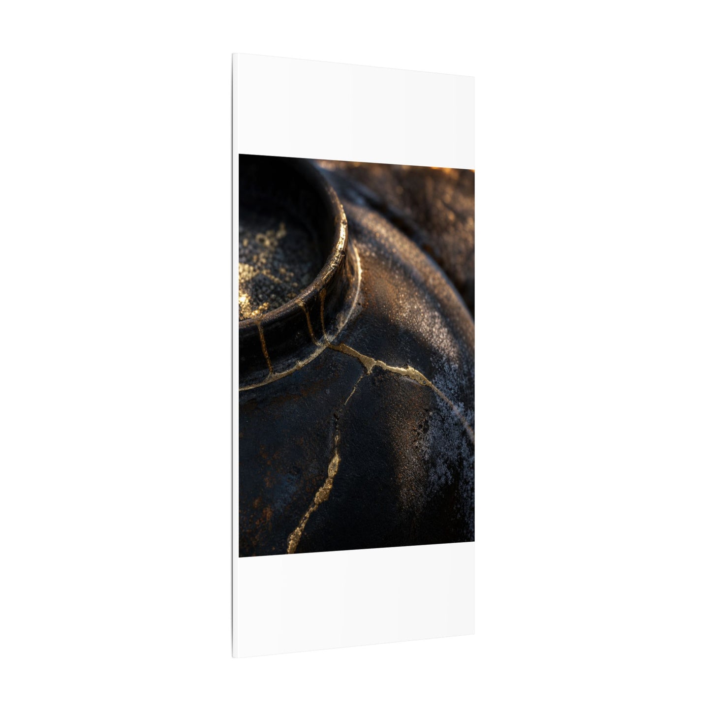 Kintsugi Rust Patina in Golden Hour | Broken Beauty Canvas Art