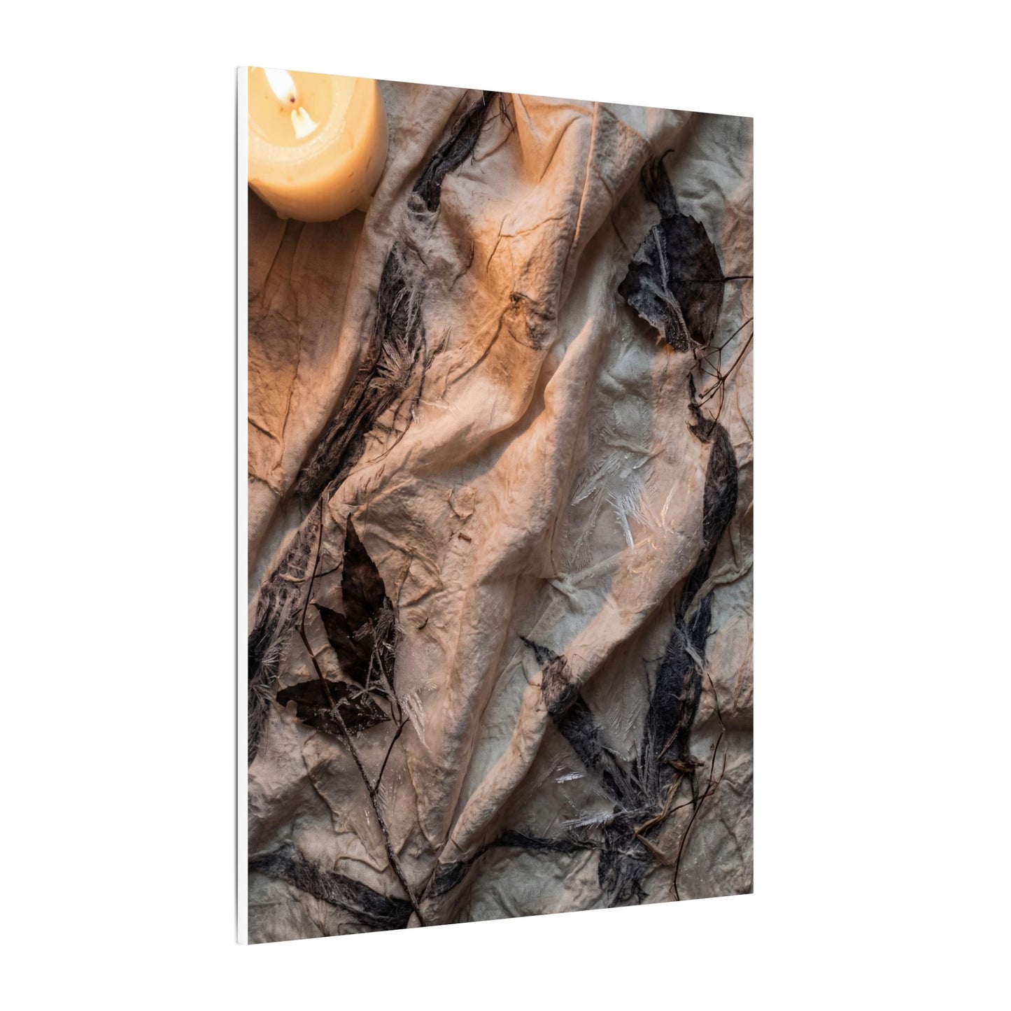 Candlelight Silk Drape Canvas Art - Japandi Mono No Aware