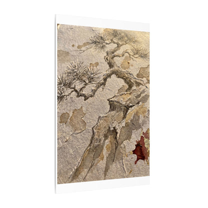 Pine Tree Canvas Art | Winter Japandi Japanese Pattern Art
