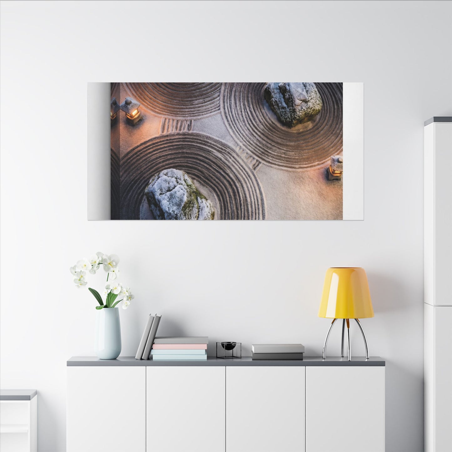 Candlelight Rock Garden Canvas Art - Japandi Ma