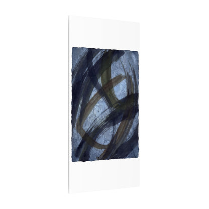 Ink Brushstroke Canvas Art | Winter Dark Japandi Shadow Zen Art