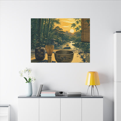 Ma Tea Ceremony Canvas Art - Zen Ukiyo E Inspired