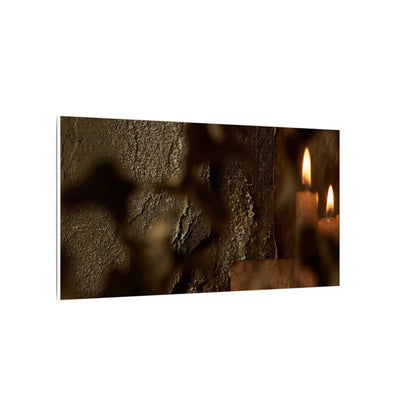 Shadow Play Dark Texture Canvas Art | Moody Dark Japandi Art