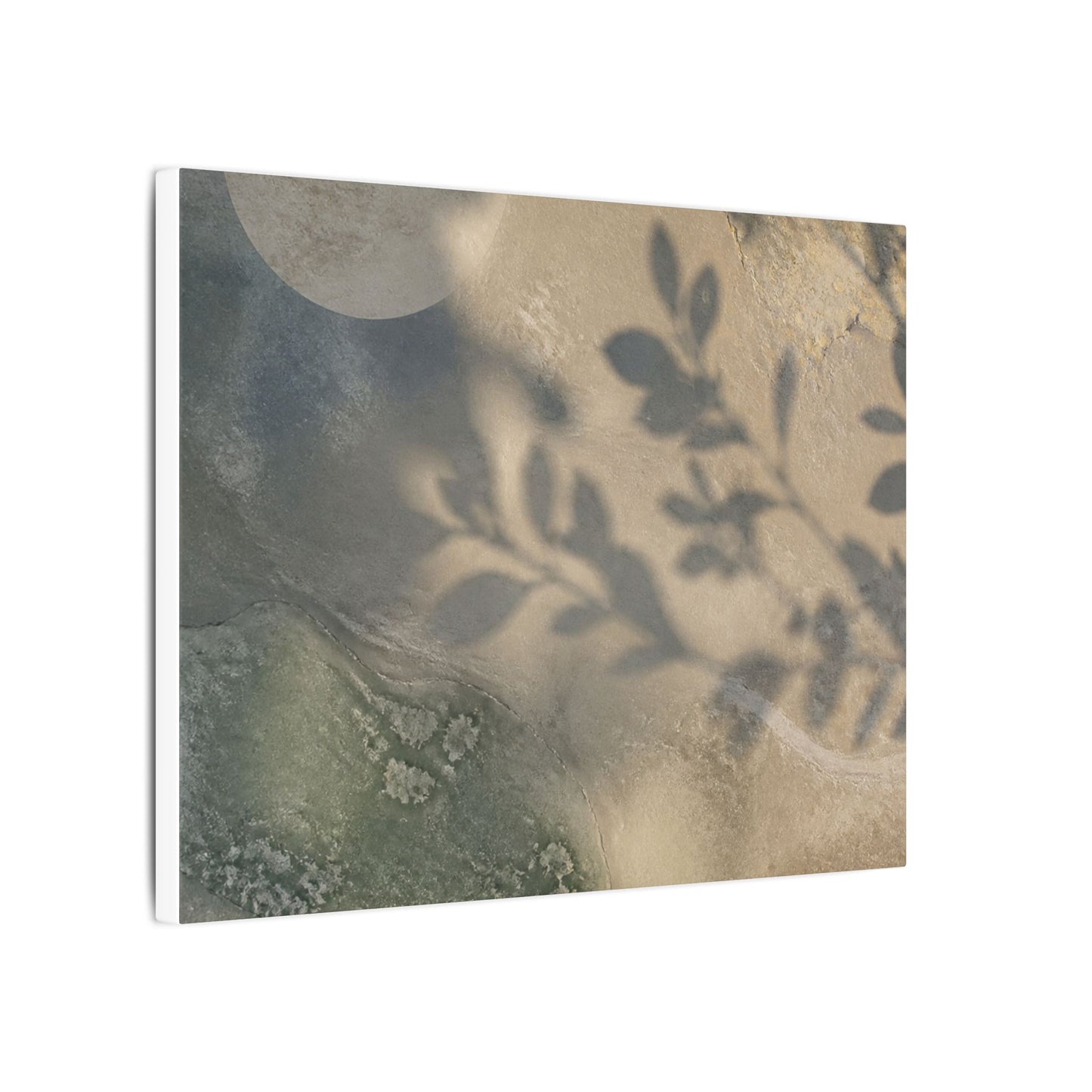 Japandi Shadow Play in Moonlight | Texture Canvas Art