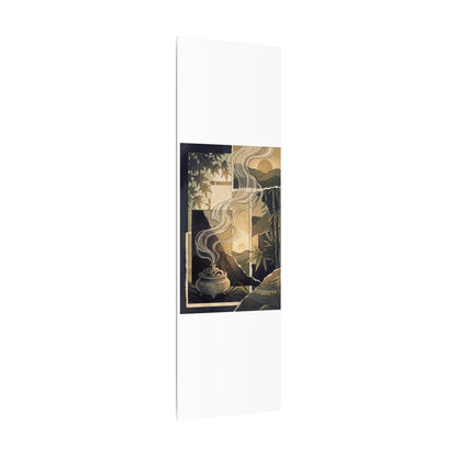 Tranquil Incense Smoke Canvas Art - Ukiyo E Inspired Zen