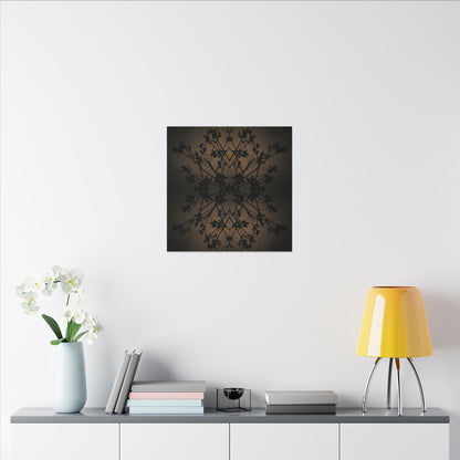 Golden Hour Shadow Play Canvas Art - Dark Japandi Seijaku