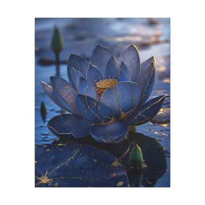 Kintsugi Lotus Flower in Dawn | Broken Beauty Canvas Art