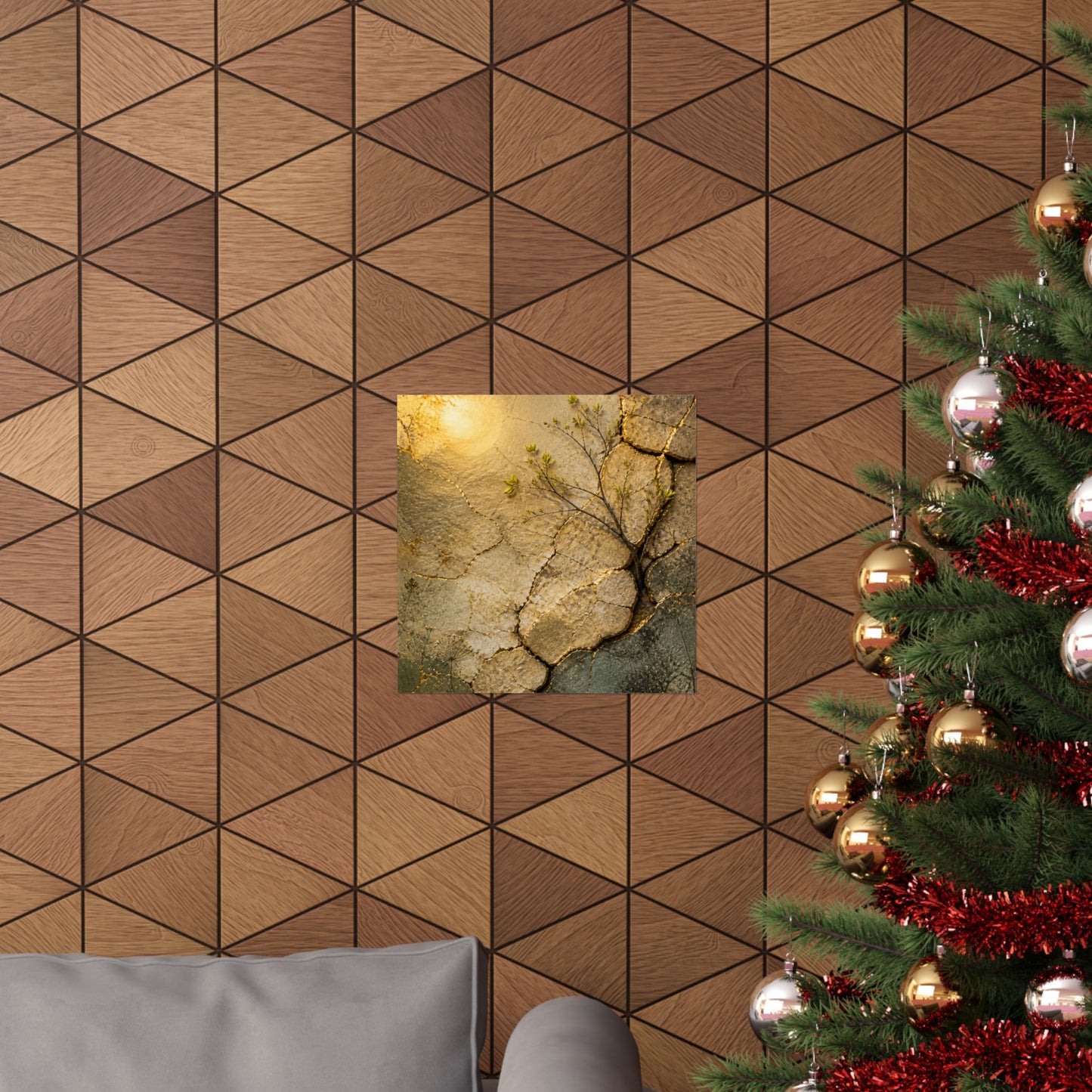 Cracked Earth Texture Wall Art Print | Earthy Japandi Art