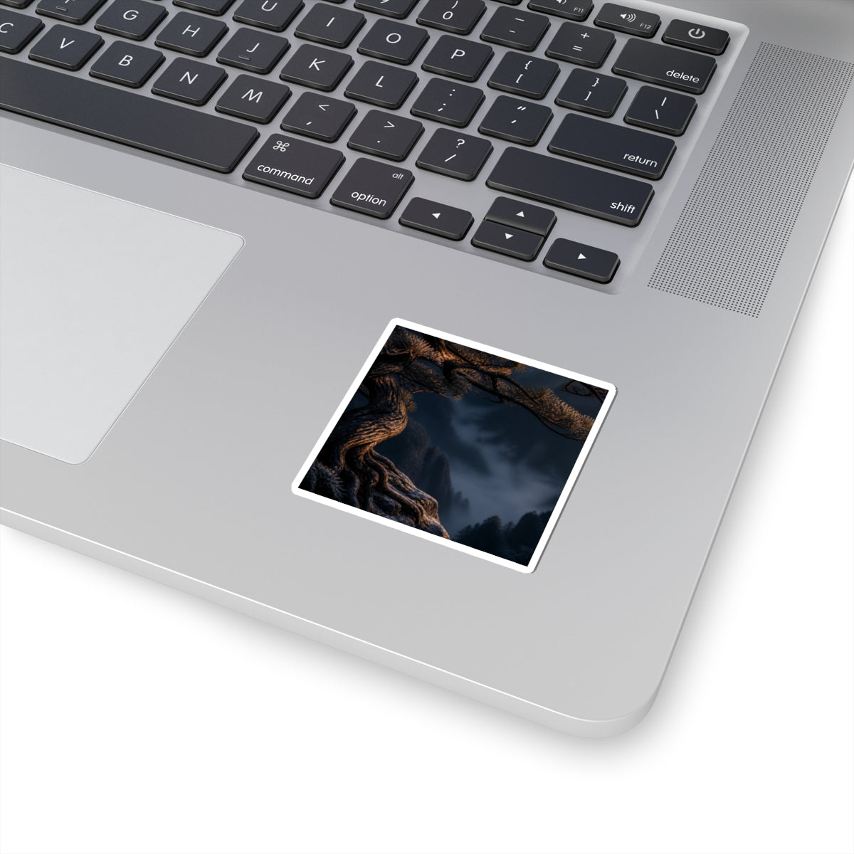 Sophisticated Pine Tree Sticker - Shadow Zen Dark Japandi