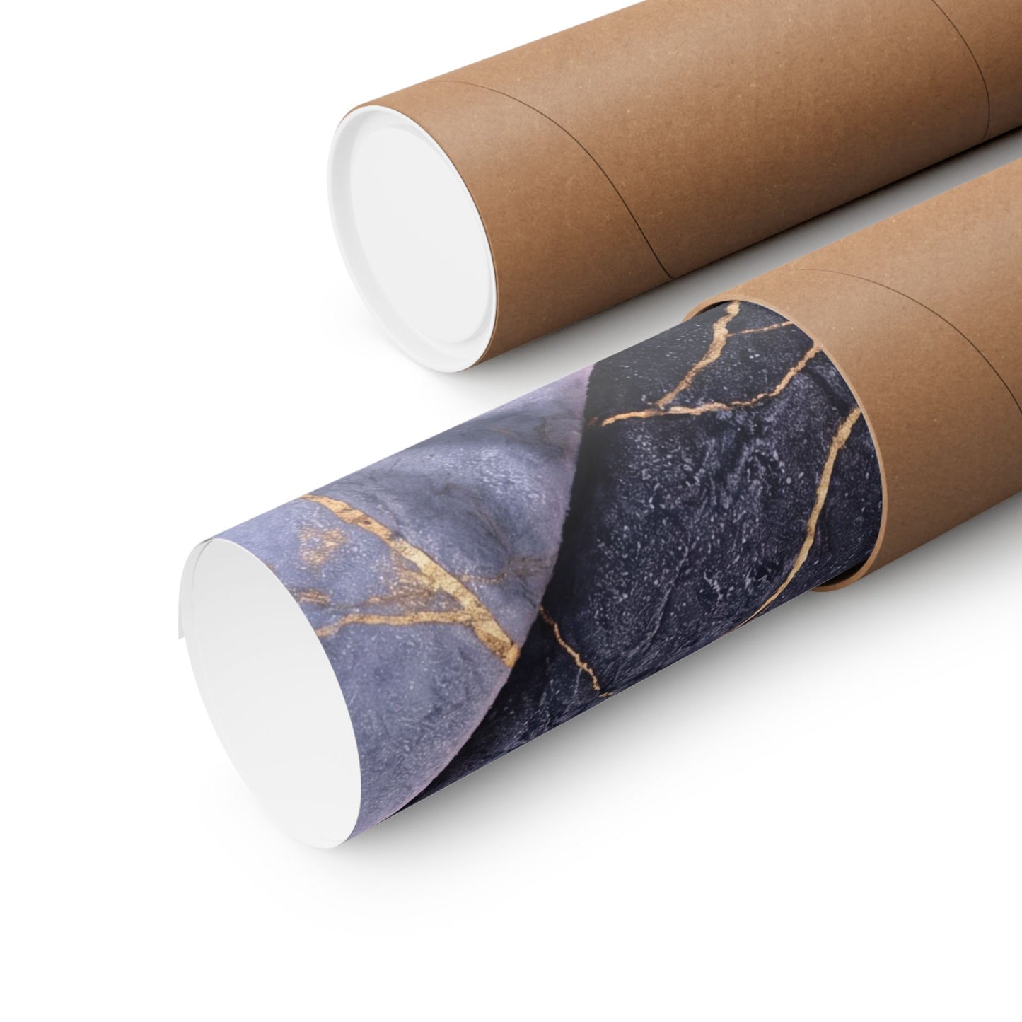 Artful Paper Fold Wall Art Print - Gold Vein Kintsugi