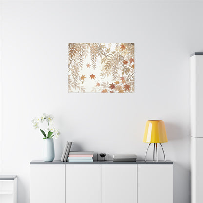 Shibui Wisteria Canvas Art - Japandi Japanese Pattern